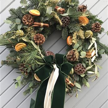 Festive Woodland Door Wreath