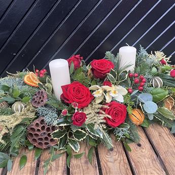 Traditional  Candle Centrepiece 